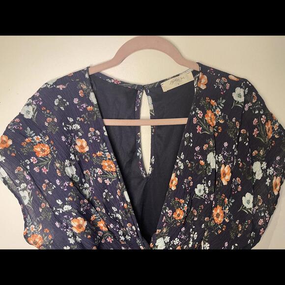 A Beautiful Soul blue floral jumpsuit - Picture 4 of 5